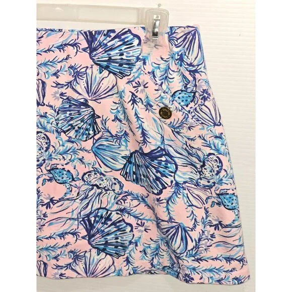 Lilly Pulitzer Women's Madison Blue & Pink Floral Skort Size S 079 - Picture 15 of 16